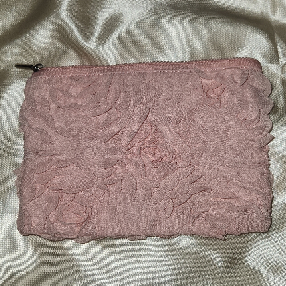 H&M Pink Cosmetic Bag Zippered Clutch